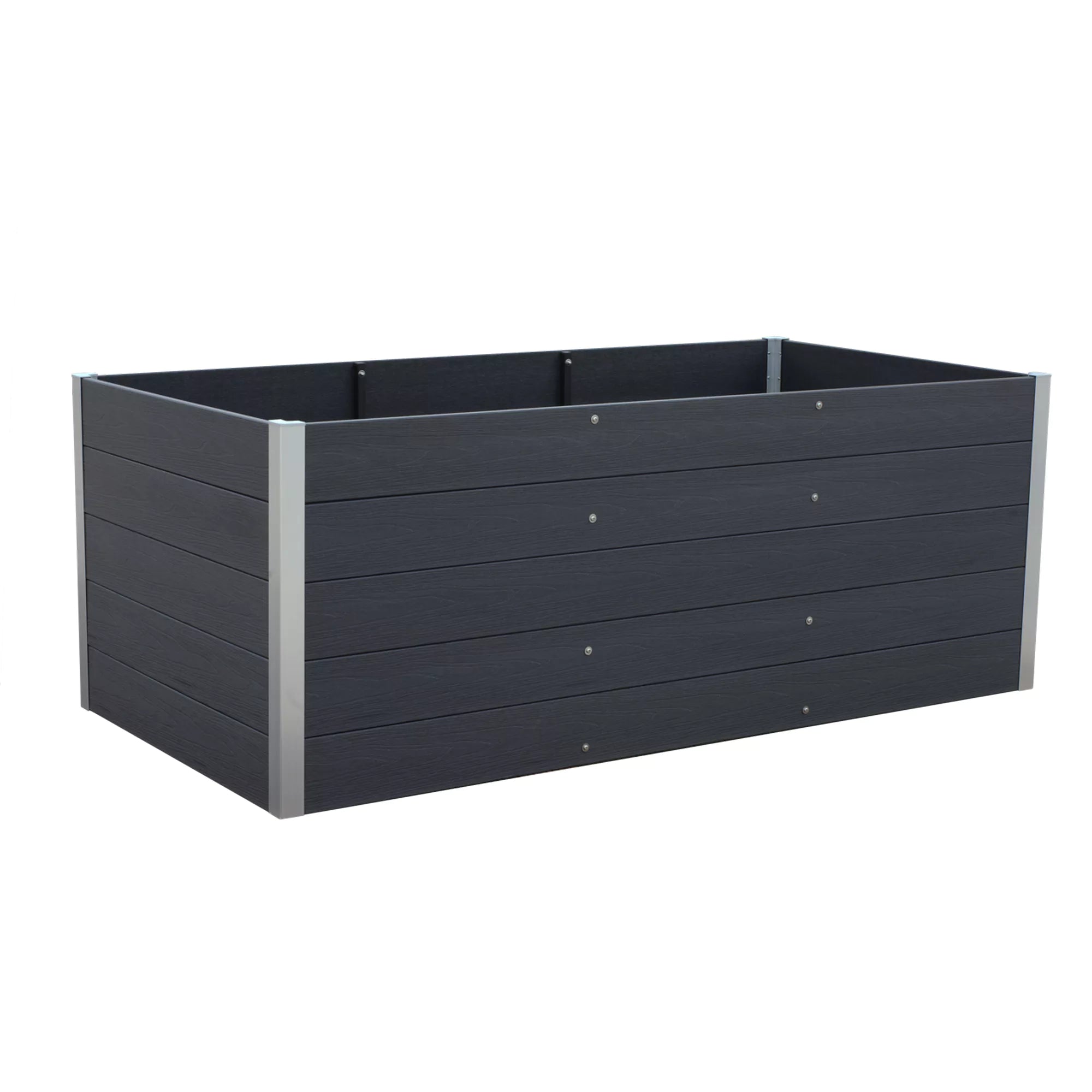Hochbeet XL aus WPC 200 x 75 x 100 cm anthrazit