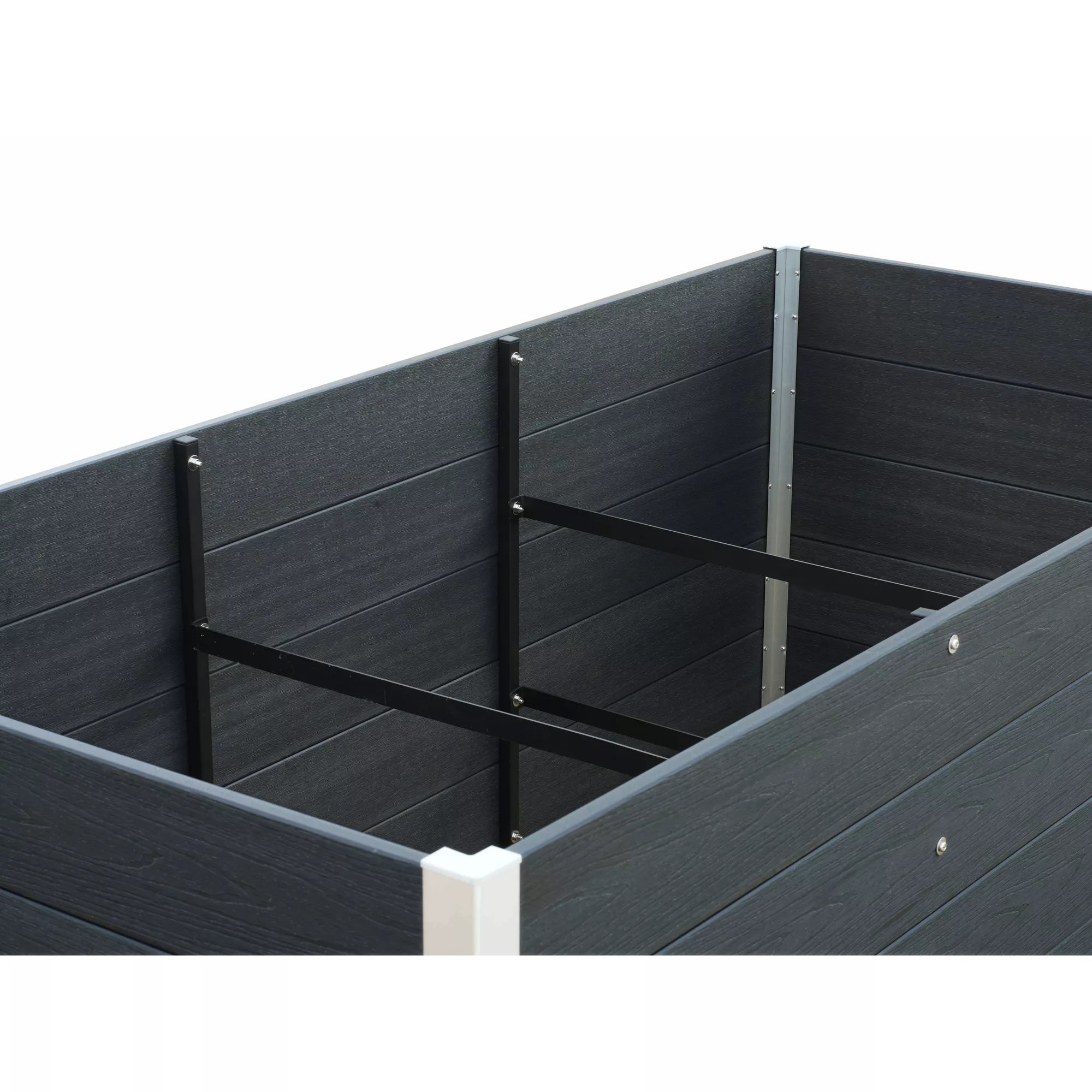 Hochbeet XL aus WPC 200 x 75 x 100 cm anthrazit